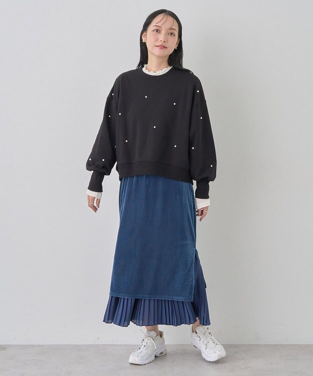 earth music&ecology パールプルオーバー Black