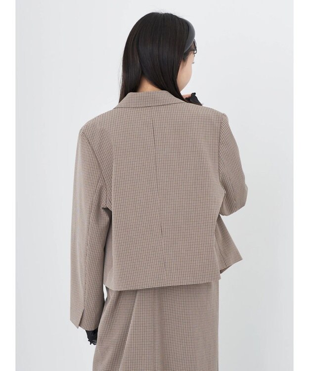 earth music&ecology ショートテーラードジャケット Check