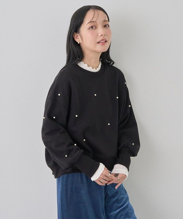 earth music&ecology パールプルオーバー Black