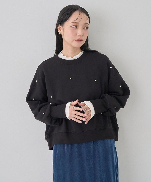 earth music&ecology パールプルオーバー Black