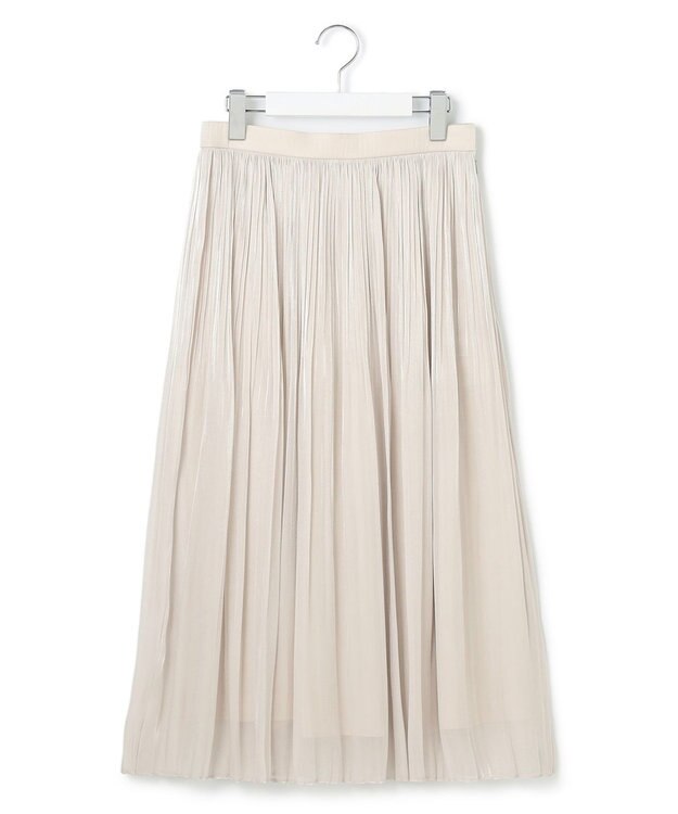 23区 【洗える】シャイニープリーツ スカート ベージュ系