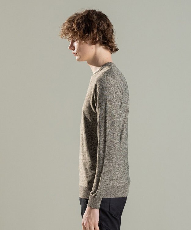 JOSEPH HOMME ナイロンムリネメランジ　クルーネックニット キャメル系