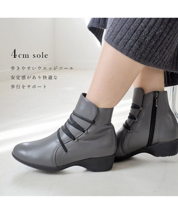 Pointer 本革防滑ショートブーツ グレー