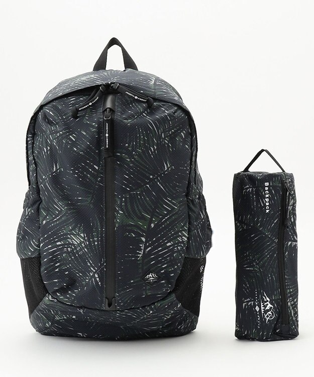 JOSEPH ABBOUD MOUNTAIN 【UNISEX】3Dエンボスリーフ バックパック オリーブ系6