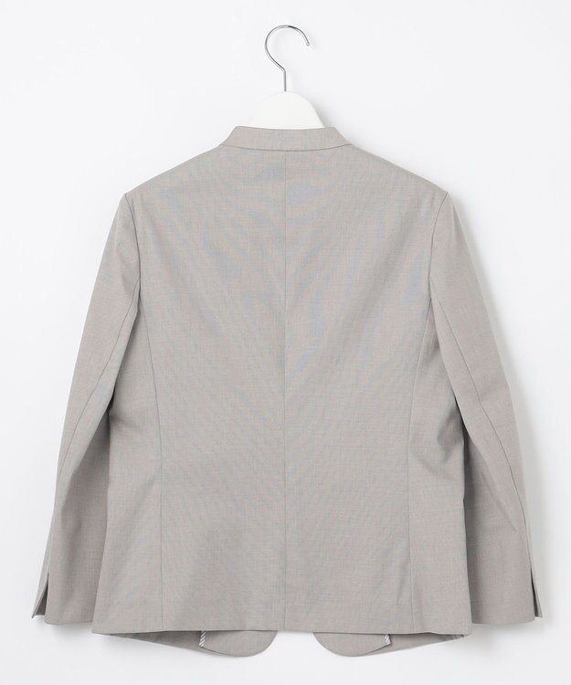 J.PRESS LADIES 【セットアップ対応・洗える・撥水・防汚】コットンFITTYシャーク ノーカラー ジャケット ベージュ系