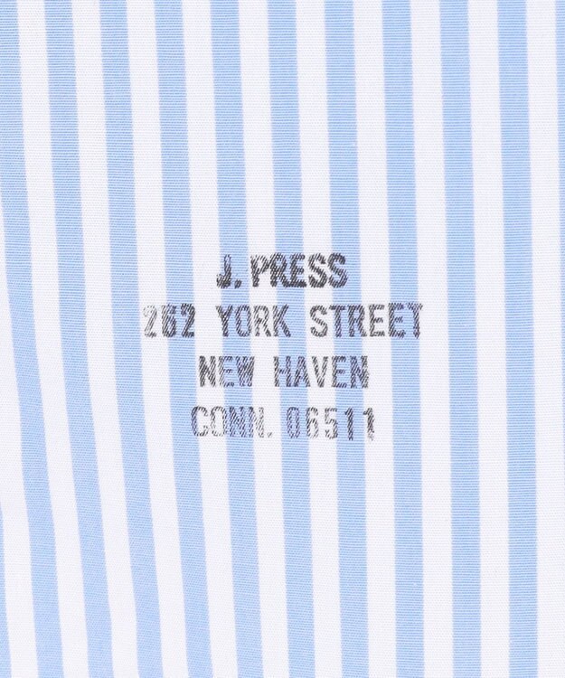 J.PRESS MEN 【AaronChang】【UNISEX】コットンタイプライター ストライプ シャツ / B.D. / Baggy-Fit サックスブルー系1