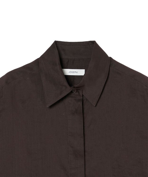JOSEPH ラミーボイル　ショートスリーブブラウス　JUSTI Espresso