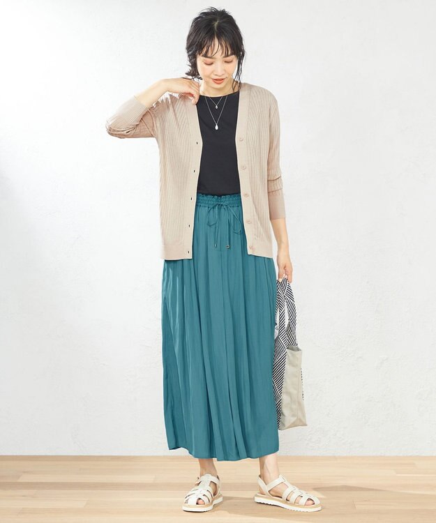 ANY 【UVケア】ミドルレングス カーディガン サンドベージュ