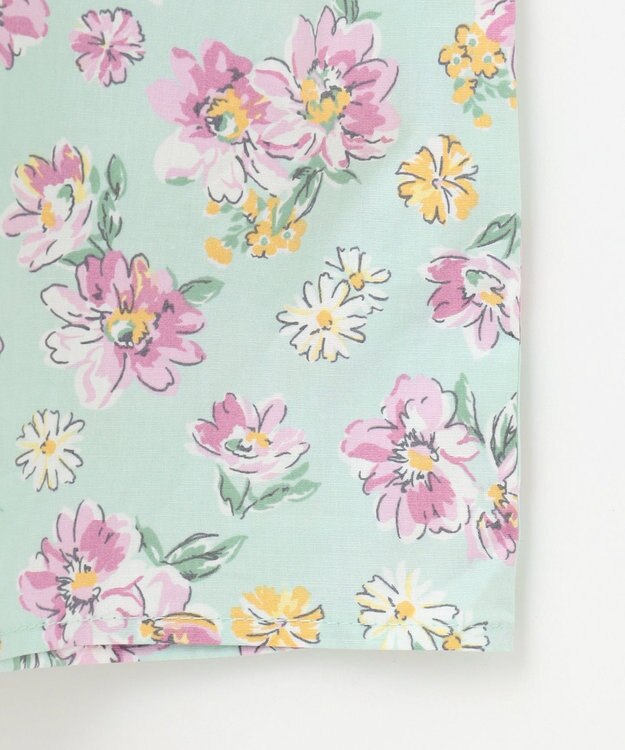 ANY KIDS プリント サマー ワンピース ミント×花柄