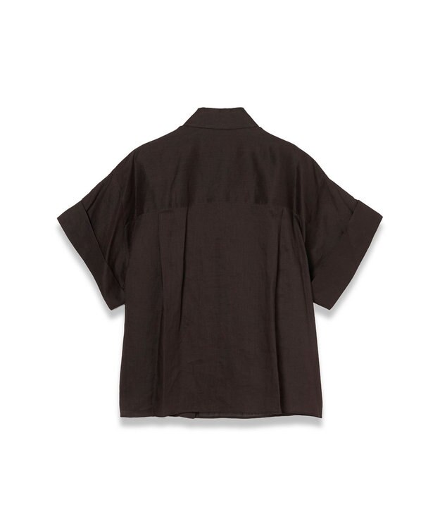 JOSEPH ラミーボイル　ショートスリーブブラウス　JUSTI Espresso