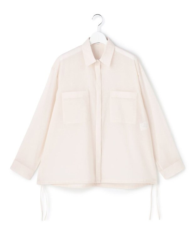 23区 【先行予約】ナイロンコットンシアーボイル ドロストシャツ ベージュ系