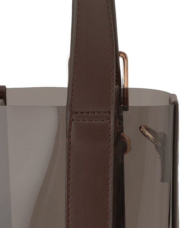 23区 【Oggi8月号掲載】クリア ミニ ショルダーバッグ ダークブラウン系