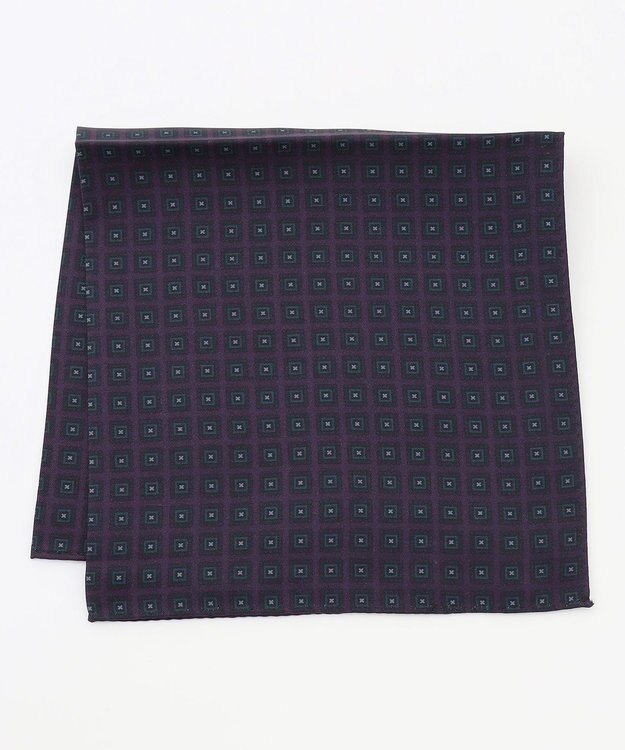 J.PRESS MEN オーバーダイ シルクチーフ パープル系5