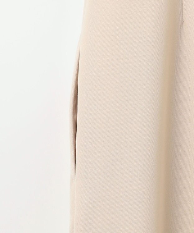 Feroux 【洗える】バイカラートリム ジャンパースカート ベージュ系