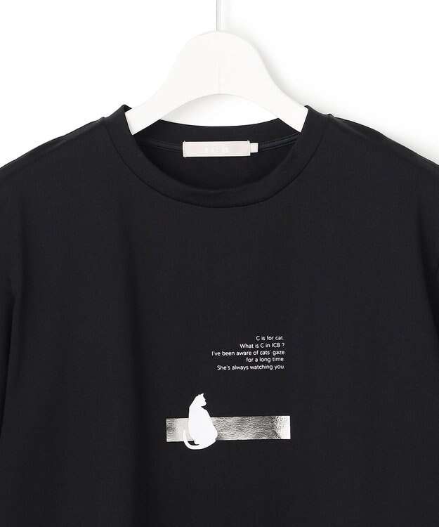 ICB ロゴTEE（猫モチーフ） ブラック