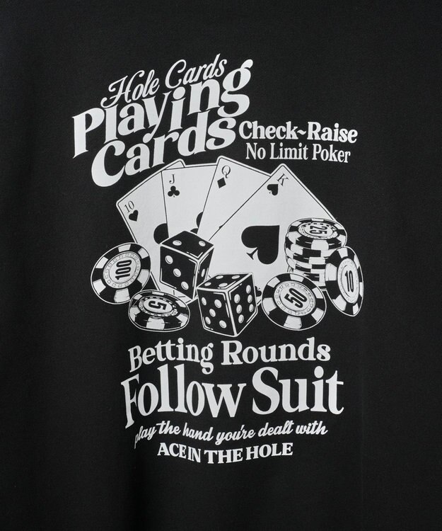 WEGO ヘビーウエイトユニークモチーフプルパーカー ブラック