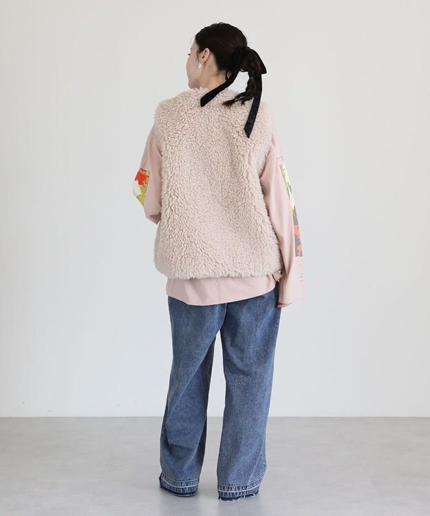 Green Parks ・ＥＬＥＮＣＡＲＥ　ＤＵＥ　シープファーロングベスト Light Beige