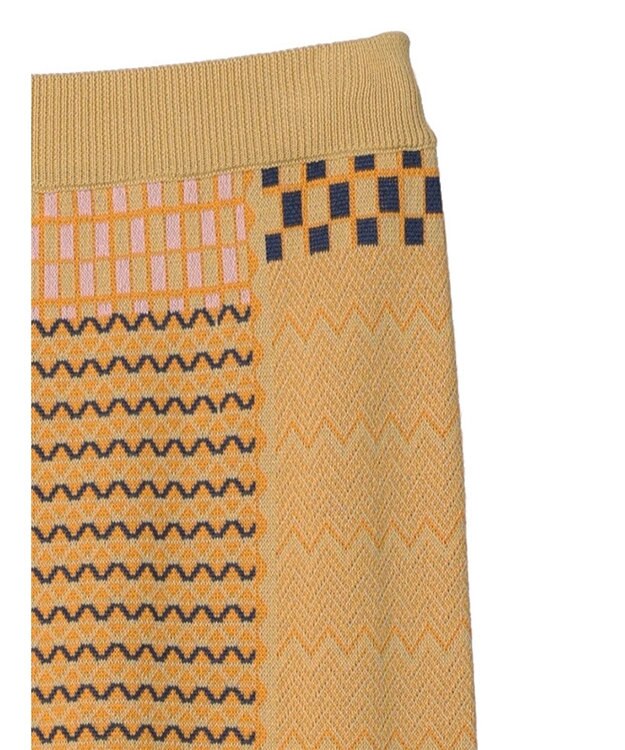 Green Parks ■ＥＳＣＡＲ　ダブルジャカードニットスカート Orange