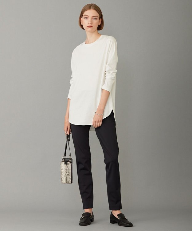 ICB 【WEB限定カラーあり・洗える】 シンプルジャージー ロングスリーブTシャツ オフホワイト系