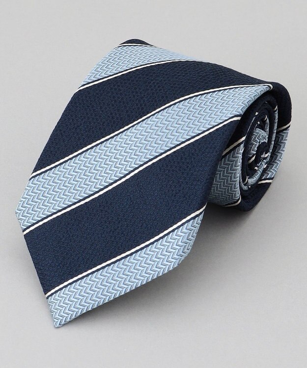 GOTAIRIKU GOTAIRIKU別注【日本製】シルク ネクタイ_レジメンタル ネイビー系2