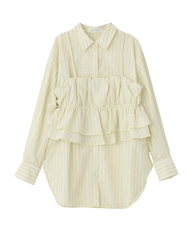 AMERICAN HOLIC 【2点セット・イージーケア】ビスチェ＋シャツ Stripe Yellow
