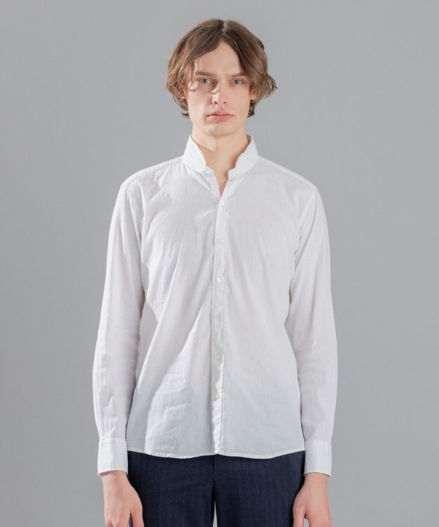 JOSEPH HOMME リネンストレッチブロード ウィングカラーシャツ ホワイト系