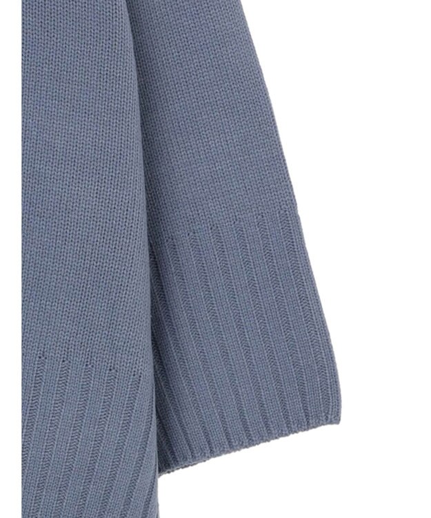 earth music&ecology アンチピリングリブハイネックチュニック Blue