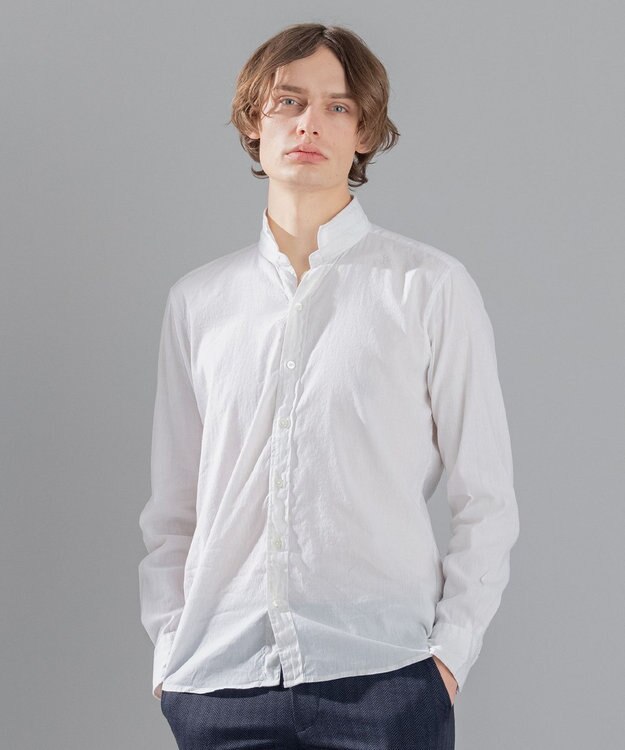 JOSEPH HOMME リネンストレッチブロード ウィングカラーシャツ ホワイト系