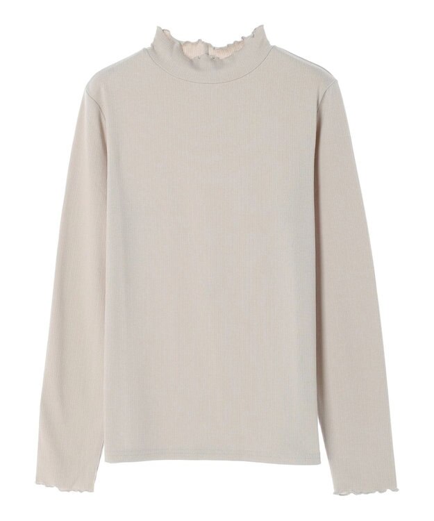 earth music&ecology テレコリブメローハイネックインナー Light Gray