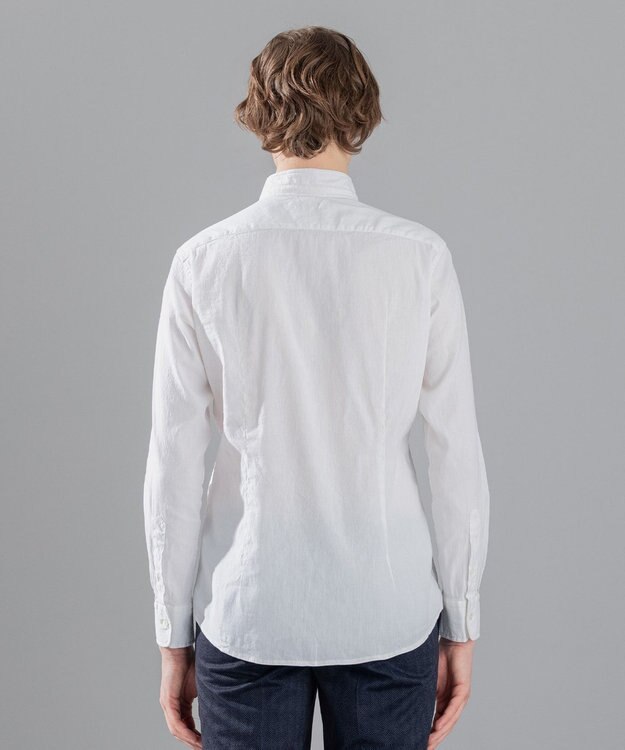 JOSEPH HOMME リネンストレッチブロード ウィングカラーシャツ ホワイト系