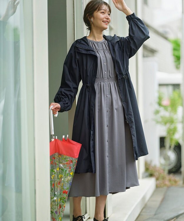 ANY SIS 【WEB限定】ポケッタブル レインコート ネイビー