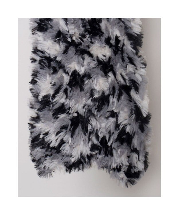 UNBILLION カシュネ cache nez / エコファーカスリニットネックマフラー ブラック