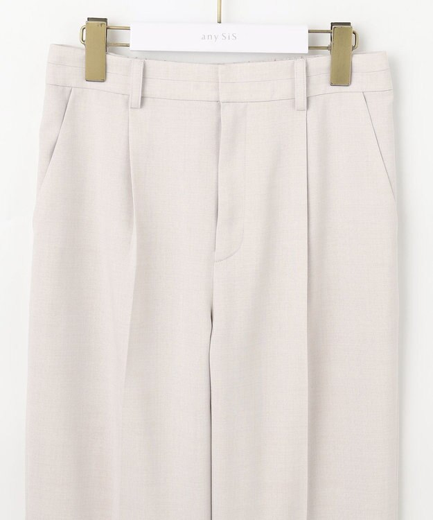 ANY SIS 【UVカット・接触冷感】ドライタッチクール テーパードパンツ アイボリーベージュ