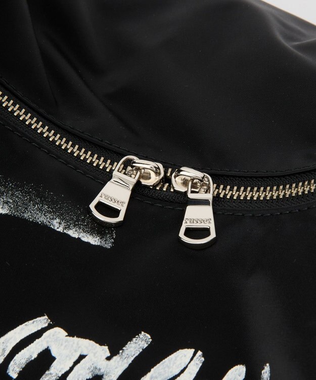 russet ステンシル風プリント ナイロン2WAYショルダーバッグ(SF-271) Black