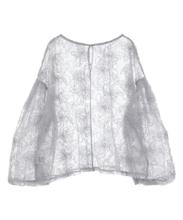 Green Parks チュールレイヤードブラウス White