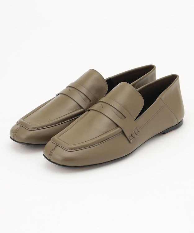 JOSEPH レザーローファー Dark Olive