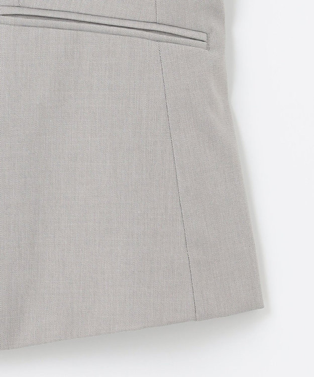 J.PRESS LADIES 【セットアップ対応・洗える・撥水・防汚】コットンFITTYシャーク ノーカラー ジャケット ベージュ系