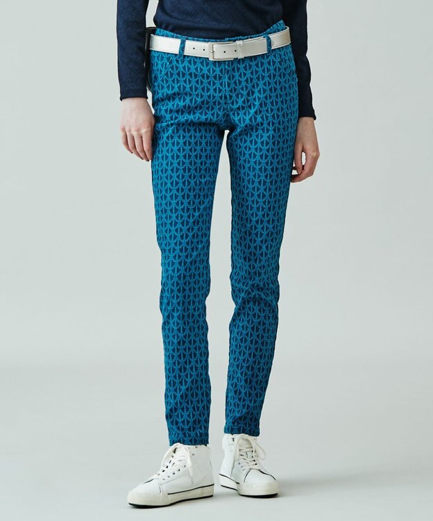 23区GOLF 【WOMEN】【ストレッチ】エッフェル柄ジャガード パンツ ネイビー系5