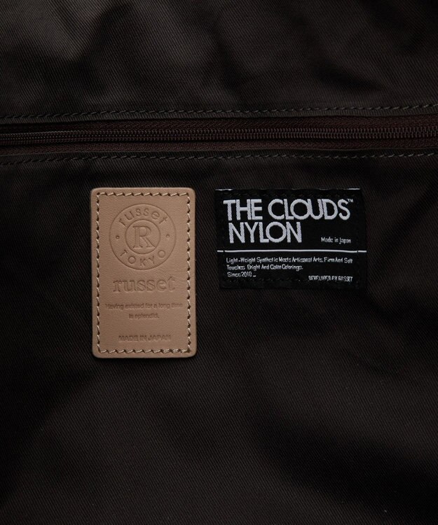 russet ステンシル風プリント ナイロン2WAYショルダーバッグ(SF-271) Black