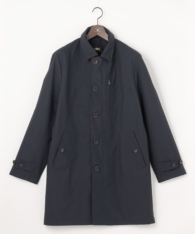 JOSEPH ABBOUD 【フード脱着仕様/JAPANファブリック/ECO撥水】ステンカラー コート ネイビー系