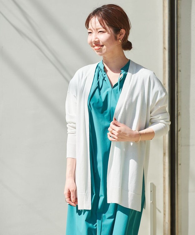 UNFILO 【GISELe 6月号掲載/洗える/軽量】MOVE TEX ギャザーワンピース グリーン