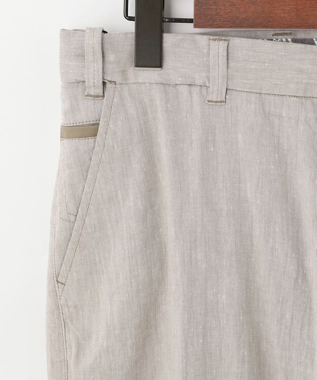 JOSEPH ABBOUD 【キングサイズ】リヨセルリネンシャンブレー パンツ ベージュ系