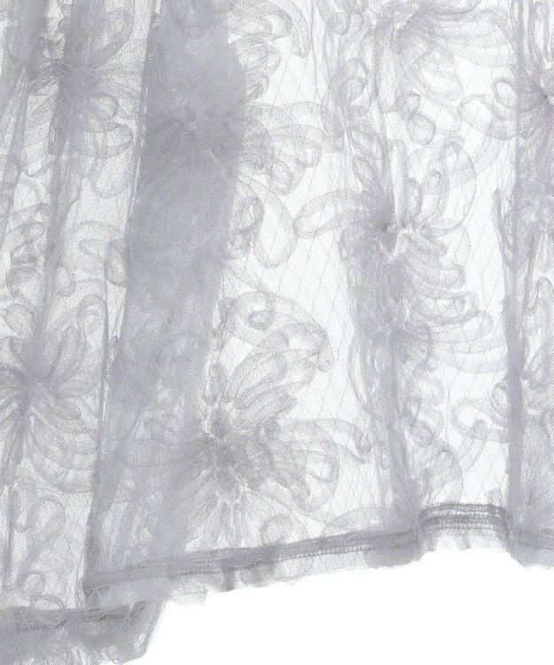 Green Parks チュールレイヤードブラウス White