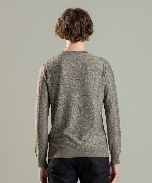 JOSEPH HOMME ナイロンムリネメランジ　クルーネックニット キャメル系