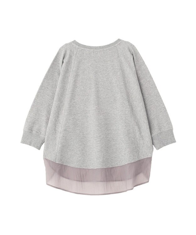 Green Parks 七分袖ドルマン裏毛シアードッキングプルオー Gray Mixture