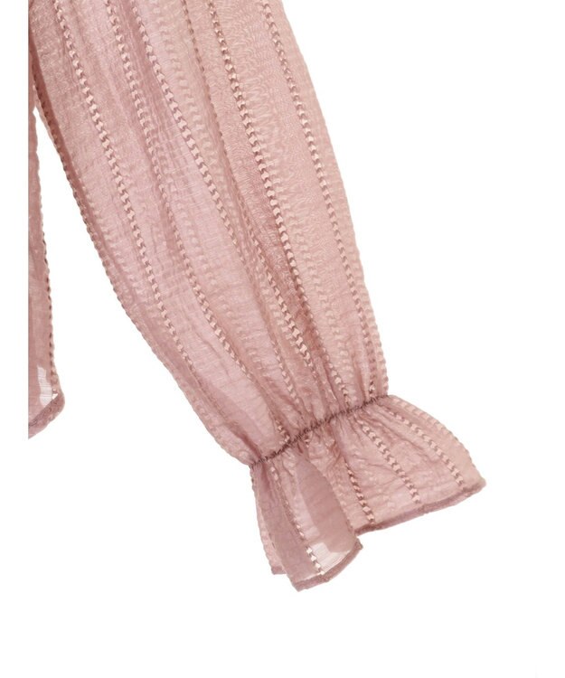 earth music&ecology キャンディースリーブシアーブラウス Dark Pink