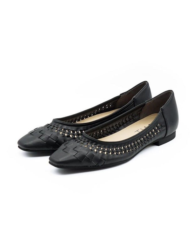 APOM フレンチスクエアメッシュフラット ブラック