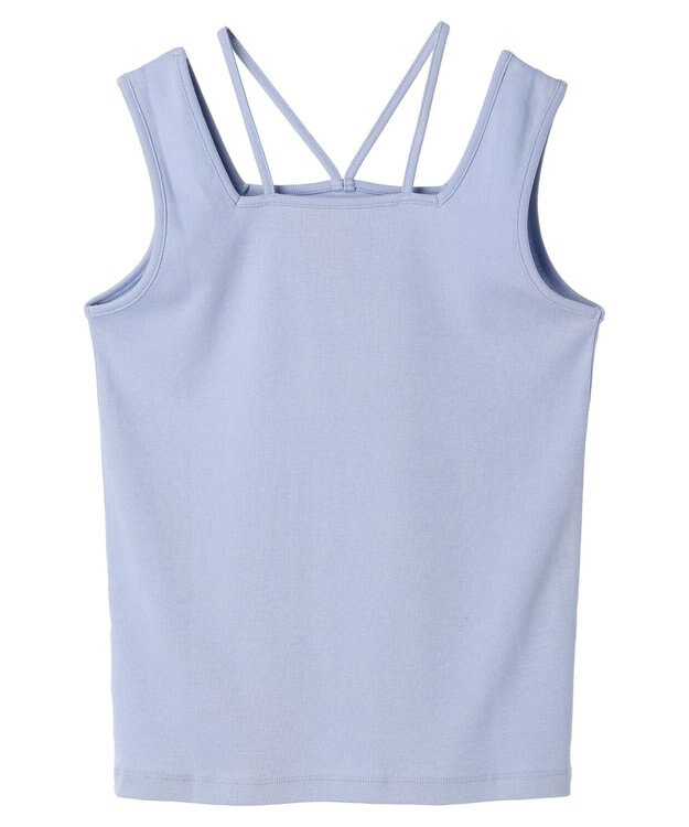 CRAFT STANDARD BOUTIQUE 前後2WAYスクエアデザインタンクトップ Sax