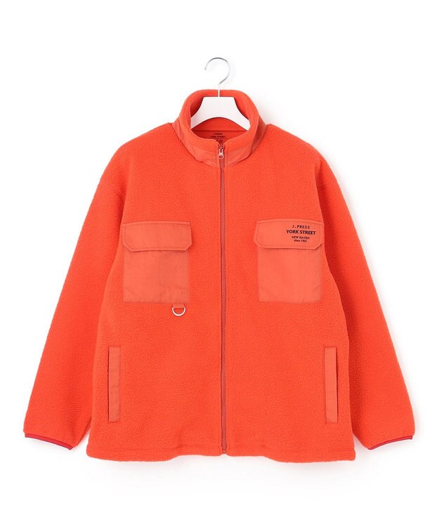 J.PRESS YORK STREET 【UNISEX】フリース フルジップブルゾン オレンジ系