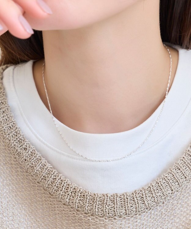 Phoebe 【SV925】シルキーシャインスエッジチェーンネックレス シルバー